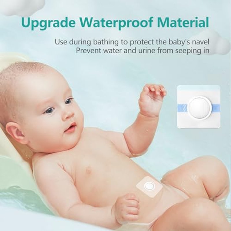 Baby Belly Navel Patches, Belly Button Shaper with Cotton Pads, Waterproof Umbilical Patch, Infant Essentials Must Haves (14PCS 10 * 10CM)