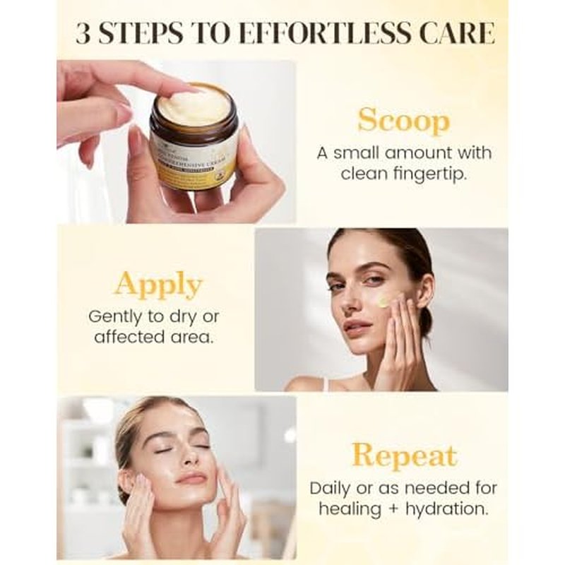 Bee Venom Moisturizing Cream, All-in-One Nourishing Moisturizer with Hyaluronic Acid, Firming & Hydrating Face and Body Cream, Natural Gentle Formula for All Skin Types (50g * 2PCS)