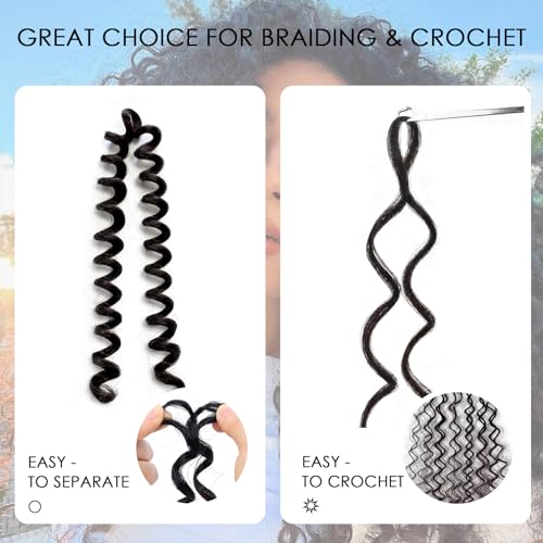 Alinyasha 350# 18 Inch Deep Water Wave Crochet Hair for Black Women