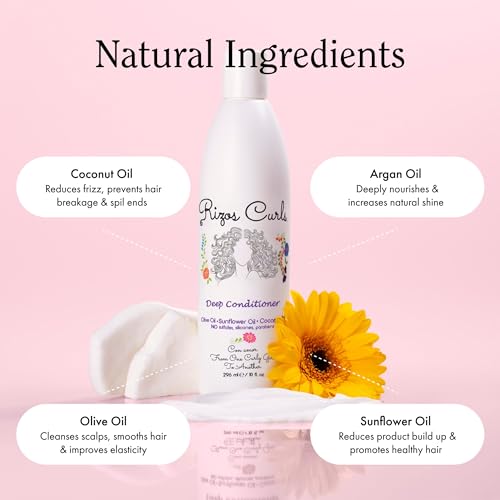 Rizos Curls Wash Day Bundle - Hydrating Shampoo & Deep Conditioner Set with Shea Butter
