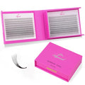 AGUUD 600 Fans Premade 10D D Curl Eyelash Extensions Narrow Fans, 0.05mm Thick, Mixed 8-15mm Length, Handmade Volume Lashes (Pack of 1)