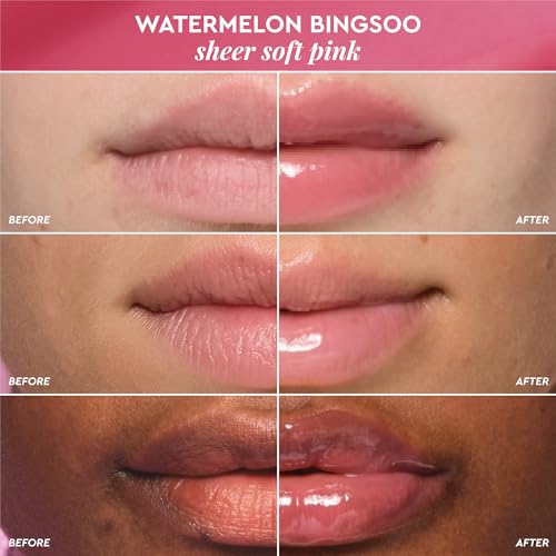Hydrating Lip Balm with Hyaluronic Acid - Watermelon Bingsoo - 12Hr Moisturizer & Plumper