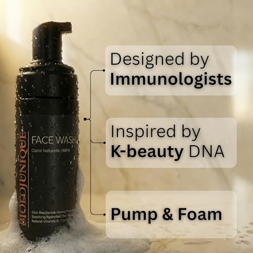 Hydrating Foaming Facial Cleanser for Men - Sensitive Skin, Anti-Aging Peptides, Ceramides, 150mL
