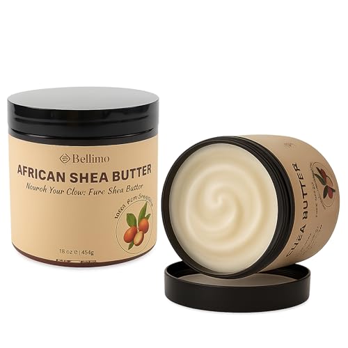 Raw Shea Butter, Unrefined African Shea Butter, Face & Body Care Moisturizer for Homemade Soap, Creams, and Lip Products with Premium Packaging, 16 oz Bottle (Can - 16 Oz)