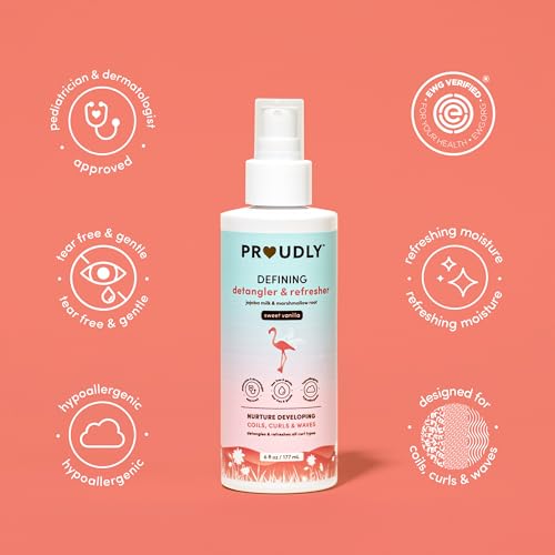 PROUDLY Baby Detangling Spray 2-Pack - Defines Coils & Curls, 6oz each