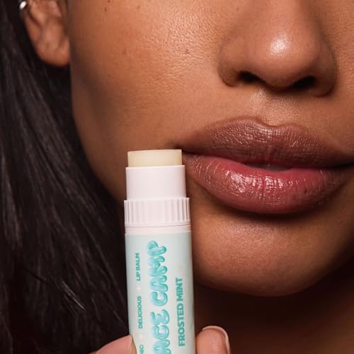 Space Camp Wellness Jumbo Lip Balm - Frosted Mint Organic Flavored Lip Treatment (2 Pack)