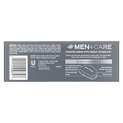 Dove Men+Care Deep Clean Bar Soap 4 oz Pack of 10 - Moisturizing & Antibacterial