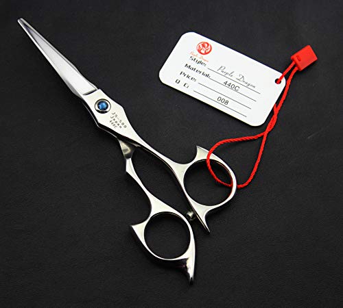 Purple Dragon 5-Inch Hair Cutting Scissors - Professional Salon Barber Shears with Bag