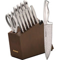 15-Piece Kitchen Knife Set with Block & Sharpener - High Carbon Stainless Steel