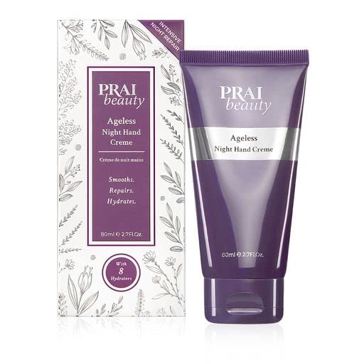 Night Crème - PRAI Ageless Night Hand Cream for Dry & Cracked Hands, Vegan, Paraben-Free, 2.7 Fl Oz