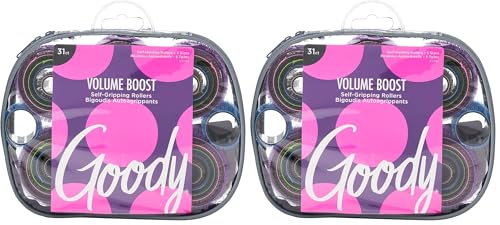 Goody Start Style Finish Self-Holding Hair Rollers - Pack of 62 (2 Packs of 31)