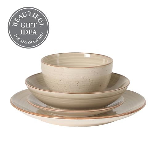 Service for 4 Stonebury 16-Piece Handpainted Dinnerware Set - Assorted Colors