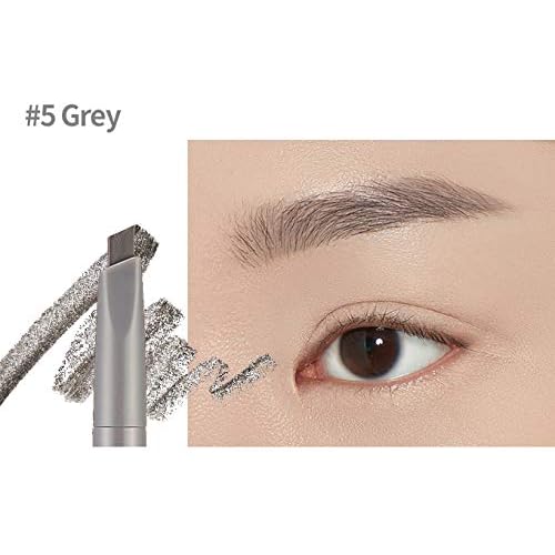 ETUDE Drawing Eye Brow 0.25g #5 Grey | Long Lasting Eyebrow Pencil | Soft Textured Natural Daily Look Eyebrow Makeup
