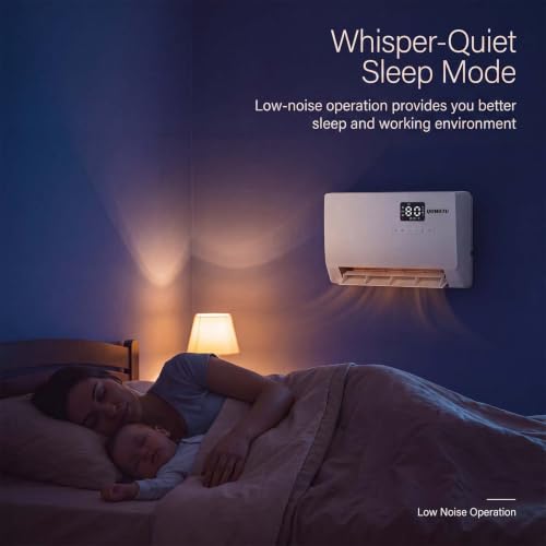 1500W Wall-Mounted Electric Space Heater with Remote & Oscillation