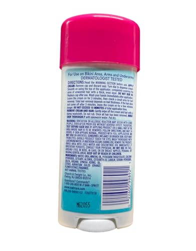 Hair Removal Cream Stick with Argan Oil - Fast & Easy Bikini & Leg Hair Remover - 3.3oz (97ml) Twin Pack