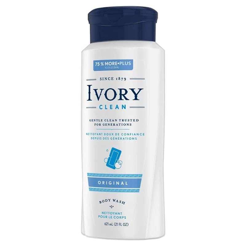 Ivory Body Wash Original 21 Fl Oz Pack of 3 - Gentle Hydrating Cleanser