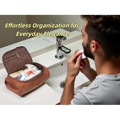 Personalized Small Toiletry Bag for Men,Minimalist Travel Toiletry Organizer Dopp Kit Water-resistant Makeup Bag for Travel Essentials,Travel Gifts For Men Unique