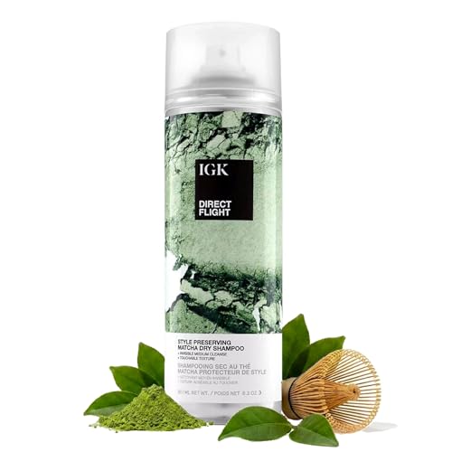 IGK Direct Flight Matcha Dry Shampoo Full Size No White Residue Hair Refresh