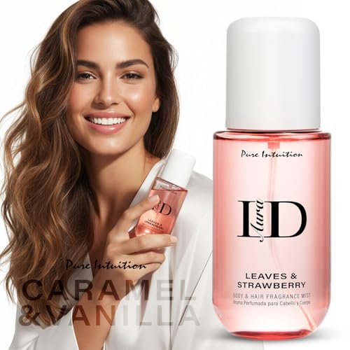 Women’s Fragrance Body & Hair Mist Set - Caramel Vanilla & Strawberry Leaves, 2 Pack, 5.9 fl oz Each