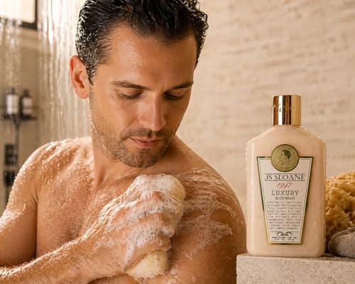 JS Sloane 1947 Luxury Men’s Body Wash – Hydrating Moisturizing Cleanser, Fresh Classic Scent, 8 fl oz