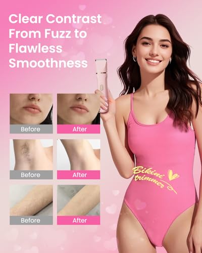 Women’s 3-in-1 Waterproof Bikini Trimmer Electric Razor - Painless & Rechargeable