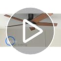 44 Inch Black Ceiling Fan with Lights and Remote - Dimmable, Quiet, Reversible, Low Profile