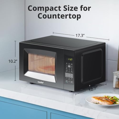COMFEE' 0.7 Cu Ft Countertop Microwave Oven - Black, 700W, ECO Mode, Child Lock