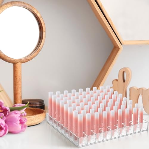Mumufy 72-Slot Clear Acrylic Lipstick Organizer Makeup Display Case