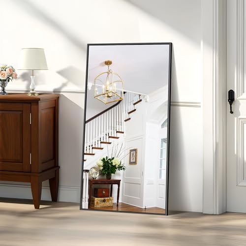 KOCUUY Black Bathroom Mirror 24x48 Inch Rectangle Wall Mirror for Over Sink, Modern Decor