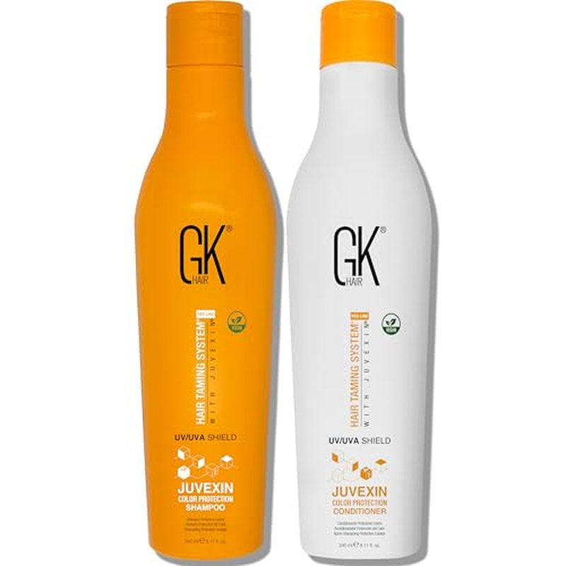 GK Hair Shield Shampoo and Conditioner ? UV/UVA Protection for Color-Treated Hair ? Hydrates, Prevents Fading and Split Ends ? Anti-Frizz Formula for Softer, Stronger Hair