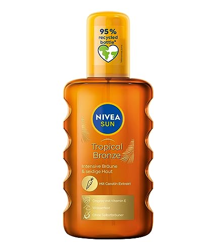 Nivea Sun Body Oil Spray with Jojoba Oil & Vitamin E - Lightweight, Non-Greasy 200ml