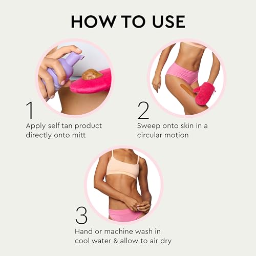Tanologist Face + Body Mitt Duo, For Tanning Mousse, Water & Gradual Tan, Streak-Free Self-Tanner Application, Use With Face Tanner, Reusable & Machine Washable, Vegan & Cruelty-Free, 2 Count