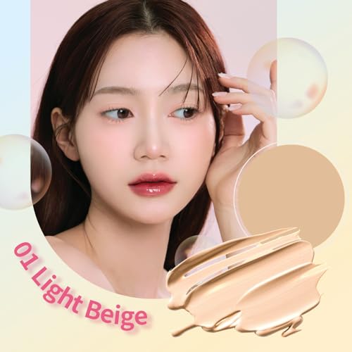 KLARCEBO New Heart Cica Cushion Foundation ? Lightweight K-Beauty Cushion Compact with Centella Asiatica, Natural Coverage, Long-Lasting, Non-Caking, Moisturizing Makeup with Elastic Puff