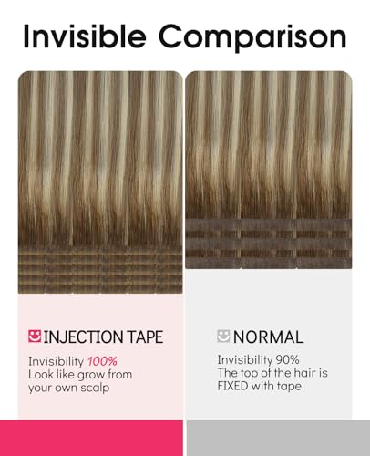 Youngsmile Blonde #3/8/22 Hair Extensions 20 Inch 45g - Walnut Brown to Ash Brown & Golden Blonde Variation