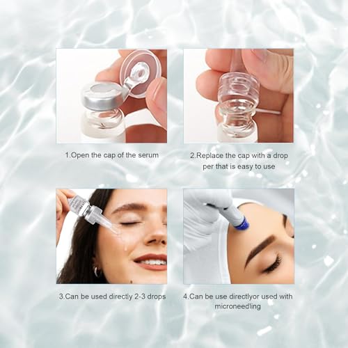Stem Cell Serum for Face Ampoules - Exosomes for Skin Post Treatment Serum, Improves Skin Radiance Hydrating Skin-Firming Anti-Aging, 10 vials