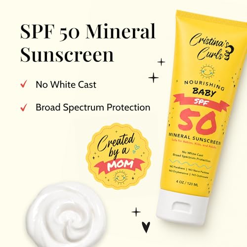 Mineral SPF 50 Sunscreen for Babies & Kids - No White Cast, Plant-Based Formula - 4 oz - Sunscreen