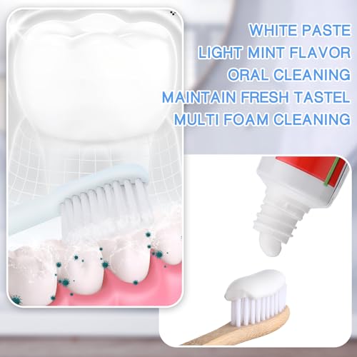 Dimsile 200 Pcs Mini Travel Toothpaste 0.35oz - Freshens Breath & Whitens Teeth