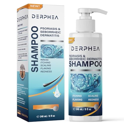 DERPHEA Medicated Scalp Shampoo for Psoriasis & Dandruff Relief - 8 fl oz