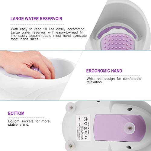 Electric Nail Soaking Bowl with Air Bubble Massage for Manicure & Cuticle Softening