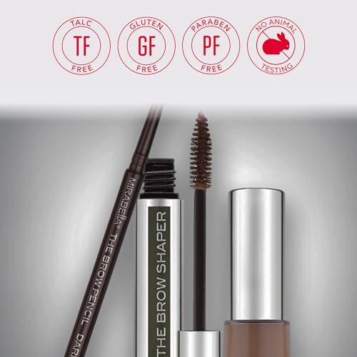 Mirabella Brow Shaper Tinted Eyebrow Gel - Universal Brown, Long-Lasting & Buildable
