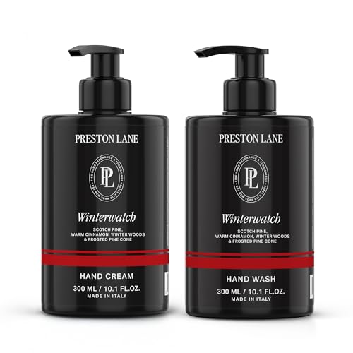 Preston Lane Hand Soap & Lotion Set, Winterwatch Scent ? Hydrating Hand Wash and Moisturizing Hand Cream Duo | Clean Ingredients, Vegan & Cruelty Free Bathroom and Kitchen Essentials Gift Set