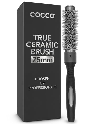 Cocco 25mm Ceramic Ion Round Hair Brush - Anti-Static Styling Tool