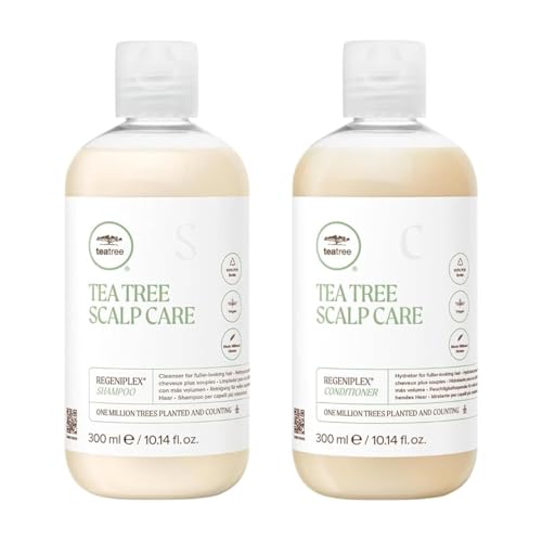 Tea Tree Scalp Care Gift Set with Shampoo and Conditioner for Fine & Thinning Hair