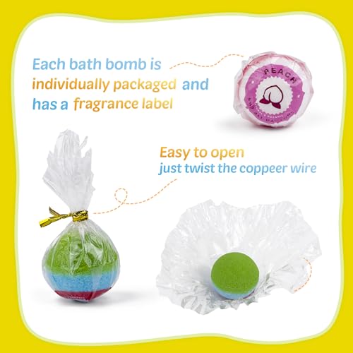 Kids Bath Bombs with Surprise Toy & Glow-in-The-Dark Inside - 30 Pack