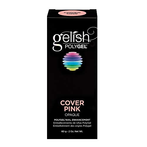 Gelish PolyGel Hybrid Nail Tips - Cover Pink, Strong, Lightweight, Odor-Free, 2 oz