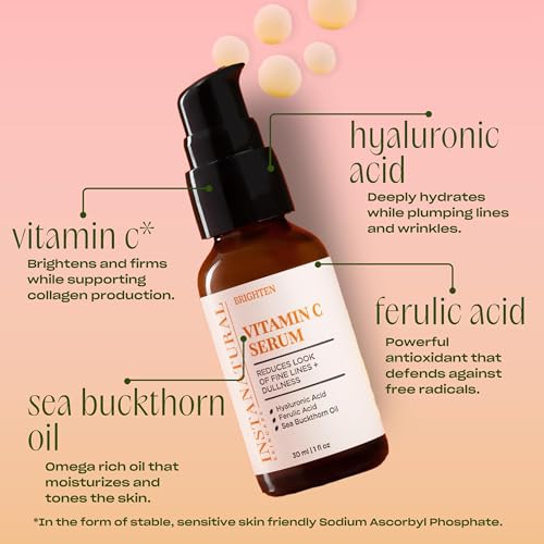 Vitamin C Face Serum - Brightening & Hydrating Serum for All Skin Types - 1 Fl Oz