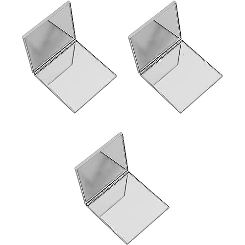 Stephanie Imports Set of 3 Double Sided Magnifying Square Compact Mirrors with Rhinestones (Clear)
