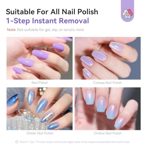 SAVILAND Pink Nail Polish Remover Pads 100 Count - Fast Acetone Wipes for Nails