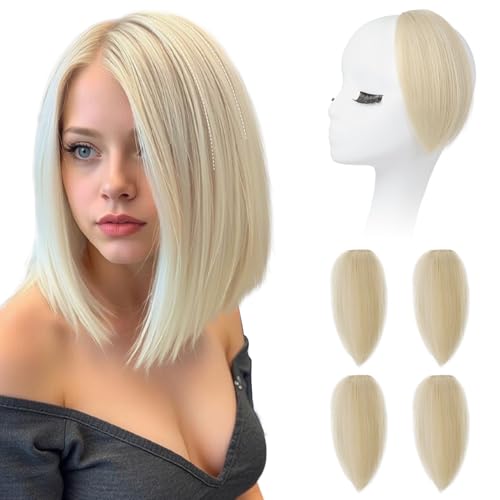 REECHO Light Blonde Clip-in Hair Volumizer 8 Inch Pack of 4 - Thick Hair Extensions for Fine Hair