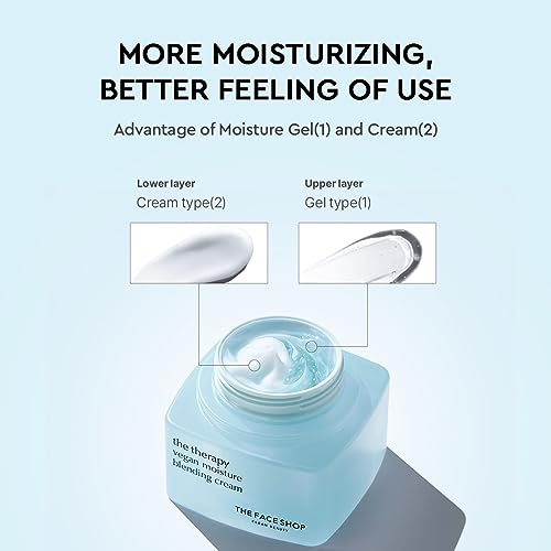 The Face Shop Vegan Moisture Blending Cream & Gel - Hydrating 2-in-1 Face Moisturizer